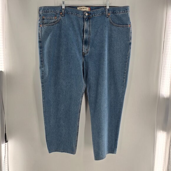 Levis 550 Mens Blue Denim Relaxed Fit‎ Jeans 46x30 - Picture 1 of 5